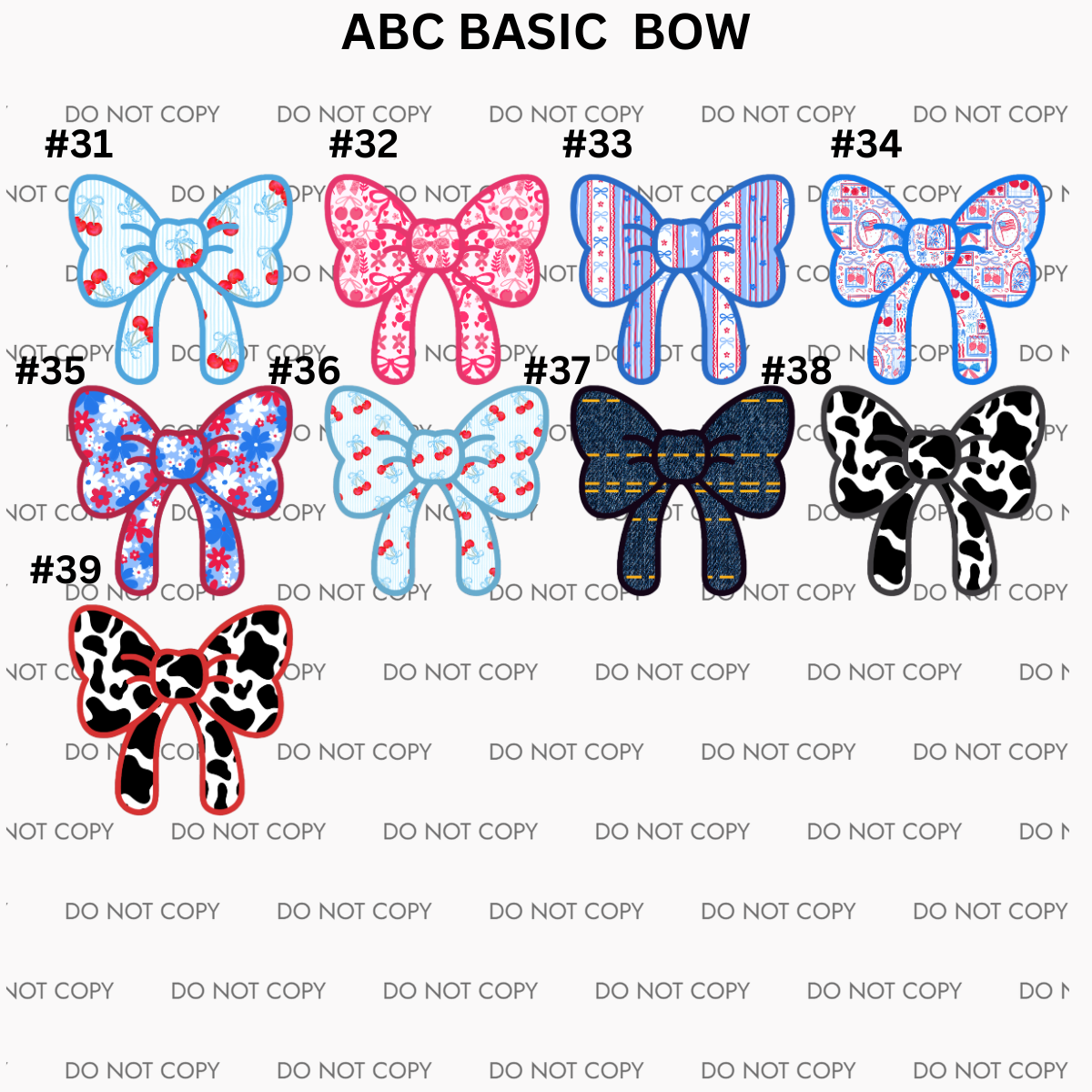 ABC BOW CARDSTOCK