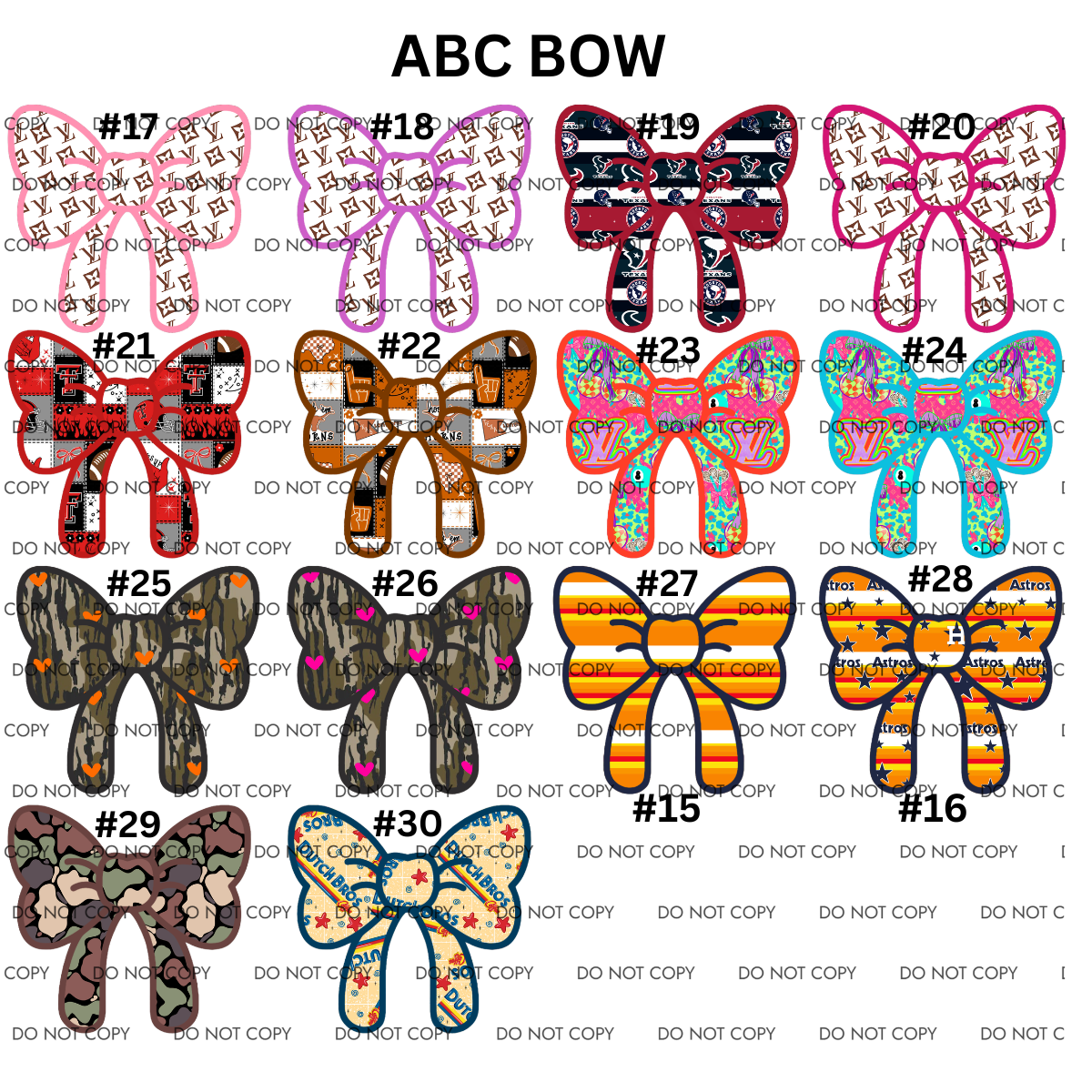 ABC BOW CARDSTOCK