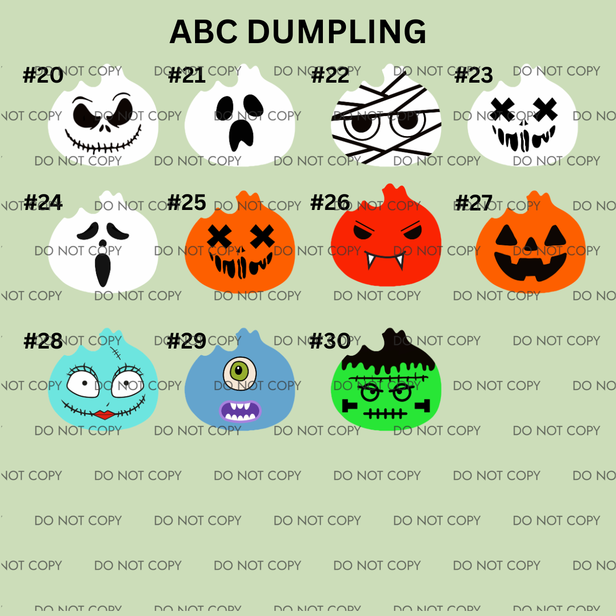 ABC DUMPLING CARDSTOCK