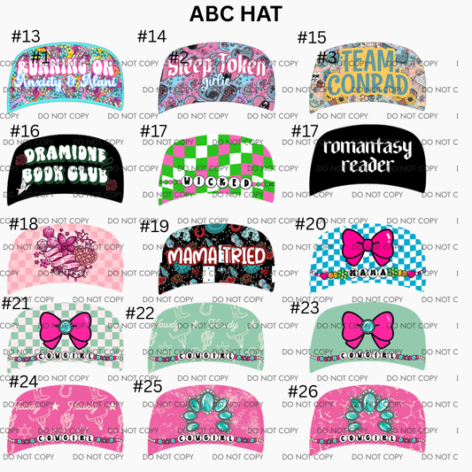 ABC HAT CARDSTOCK