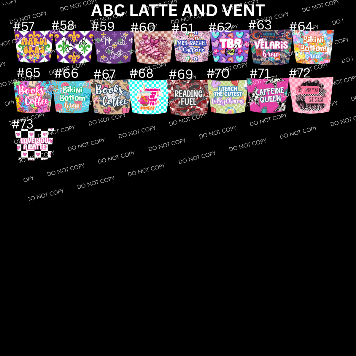 ABC LATTE AND VENT CARDSTOCK