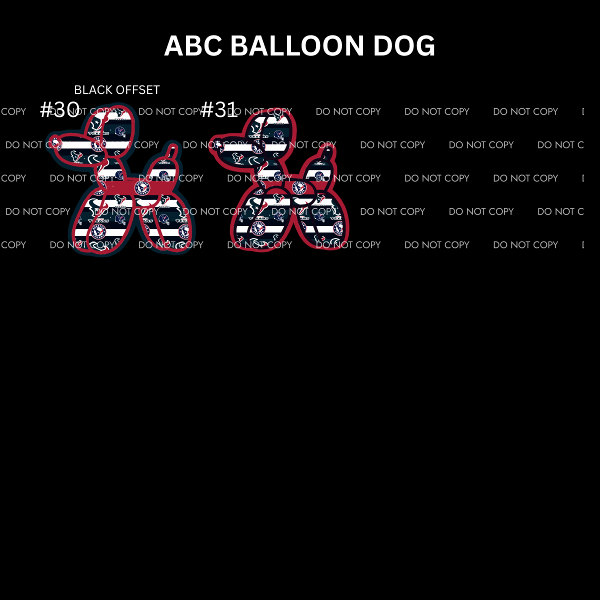 ABC Balloon Dog Cardstock
