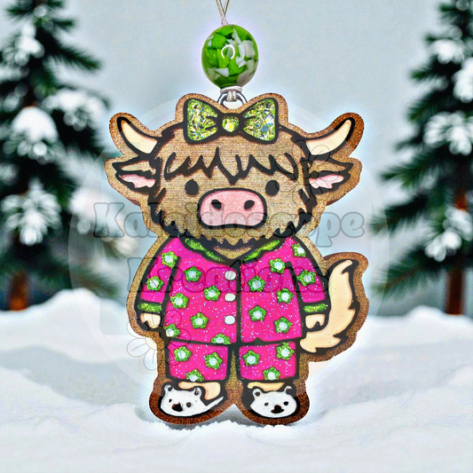 Cow w/PJs Car Freshener
