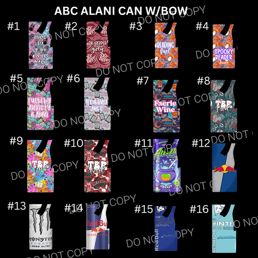 ABC ALAN CAN W/BOW CARDSTOCK