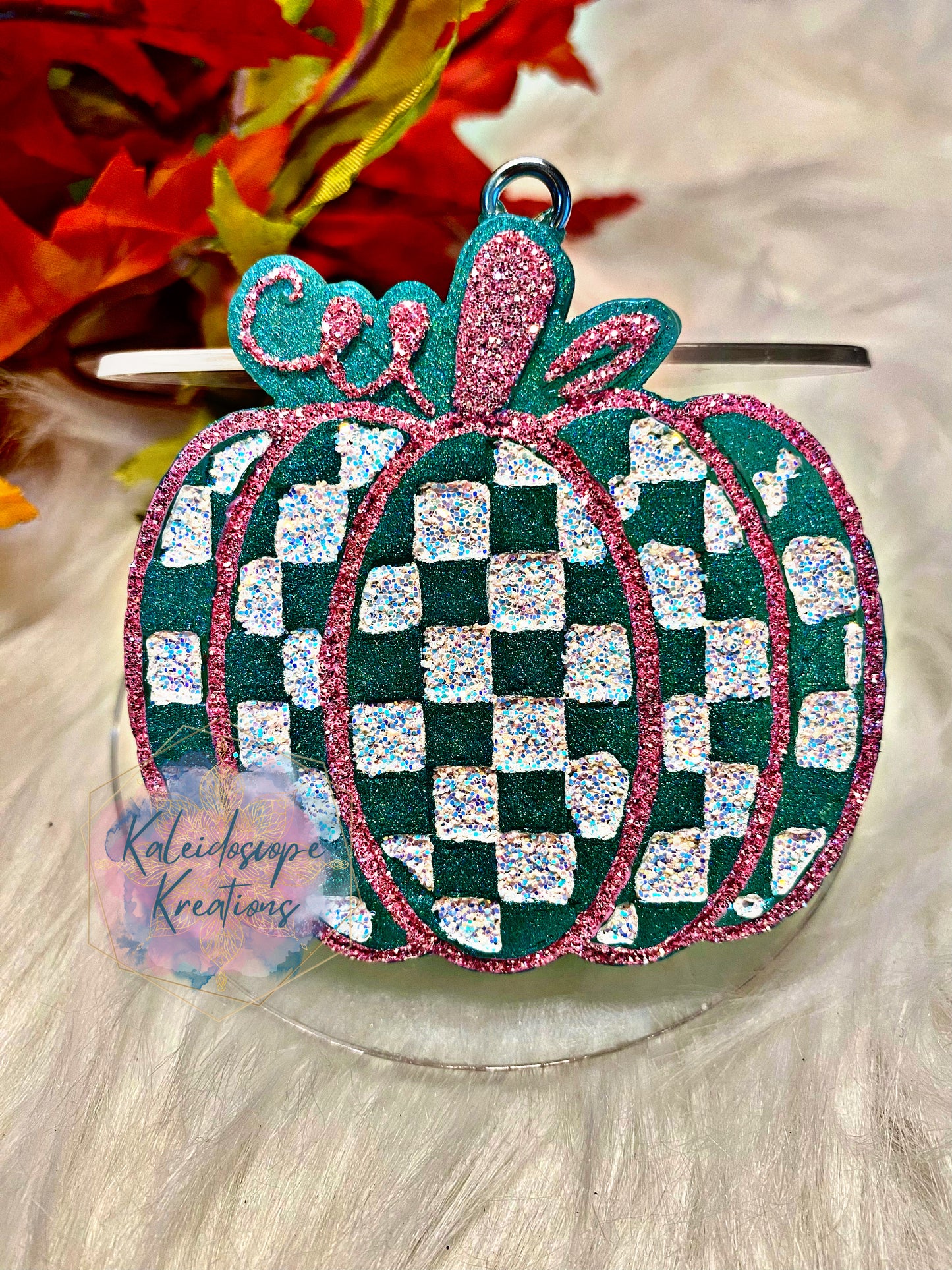 Checkered Pumpkin Vent Freshener