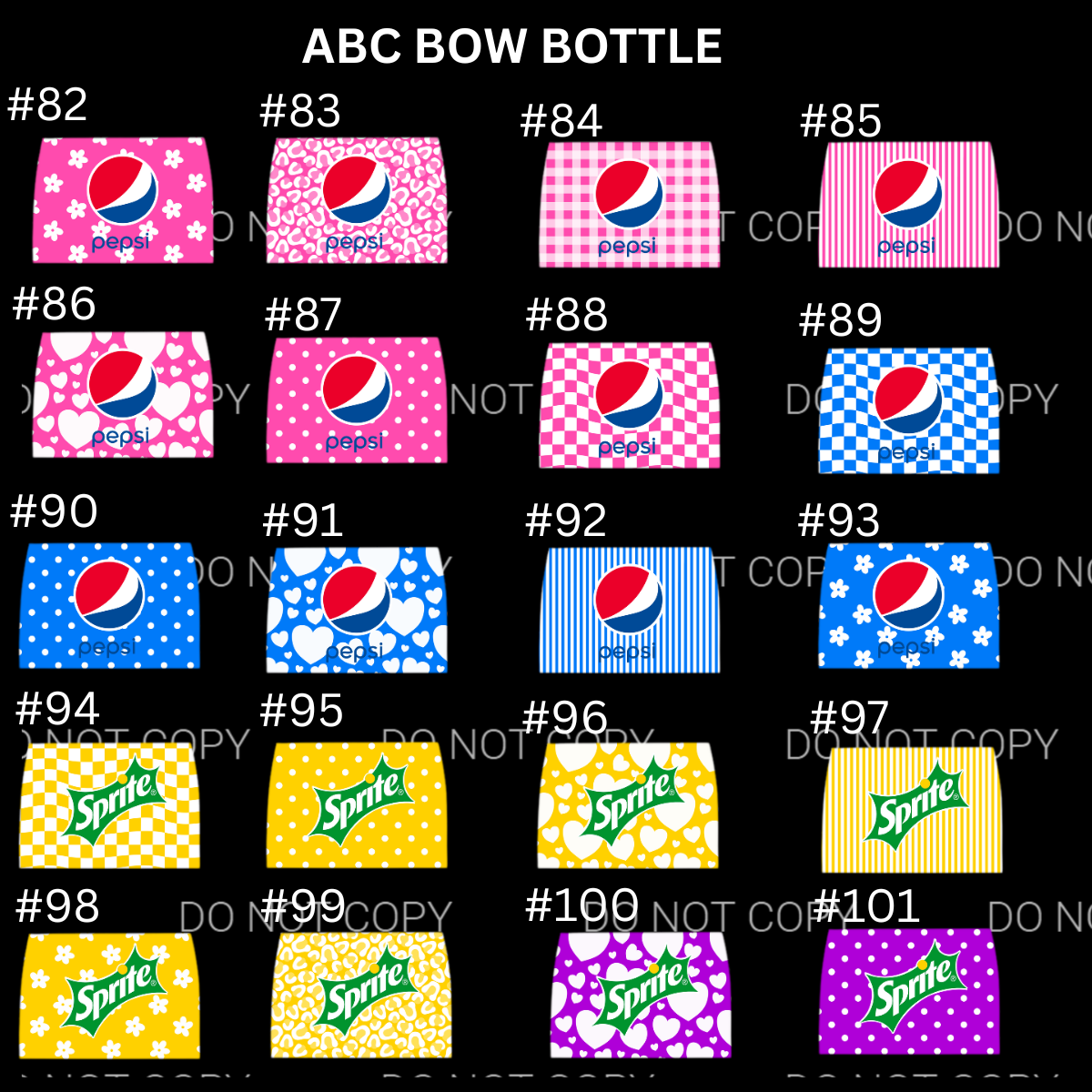ABC Bow Soda Bottle