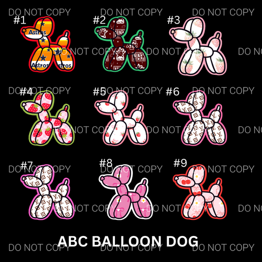ABC Balloon Dog Cardstock