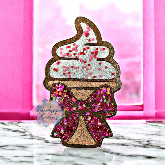Ice Cream Cone w/Bow Car Freshener