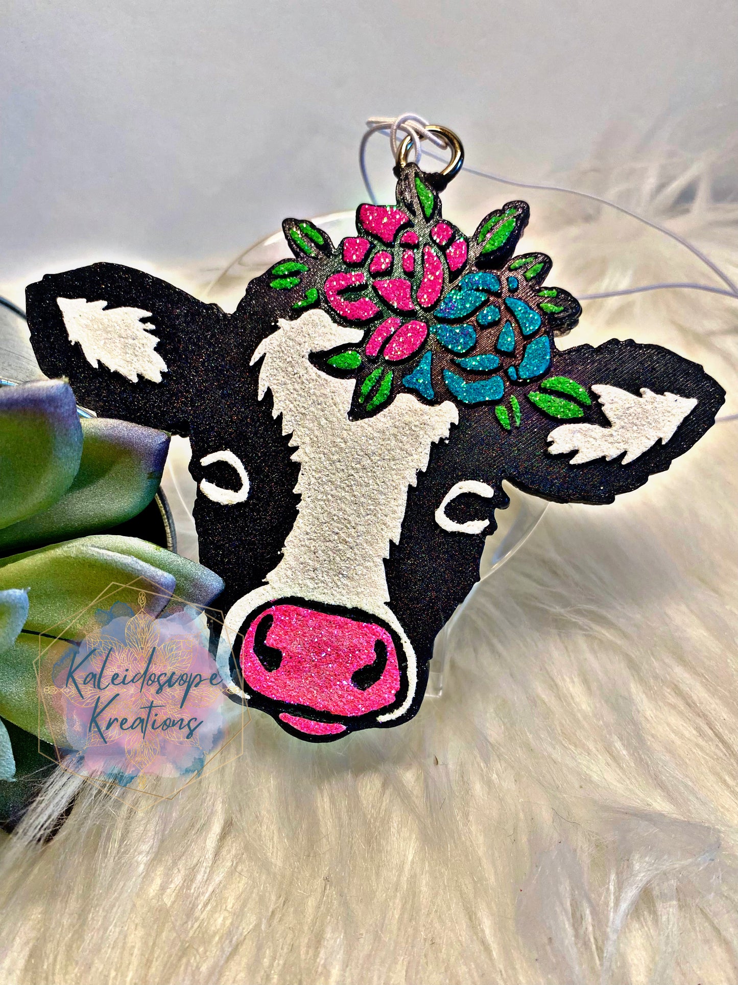 Cow w/Flowers Freshener