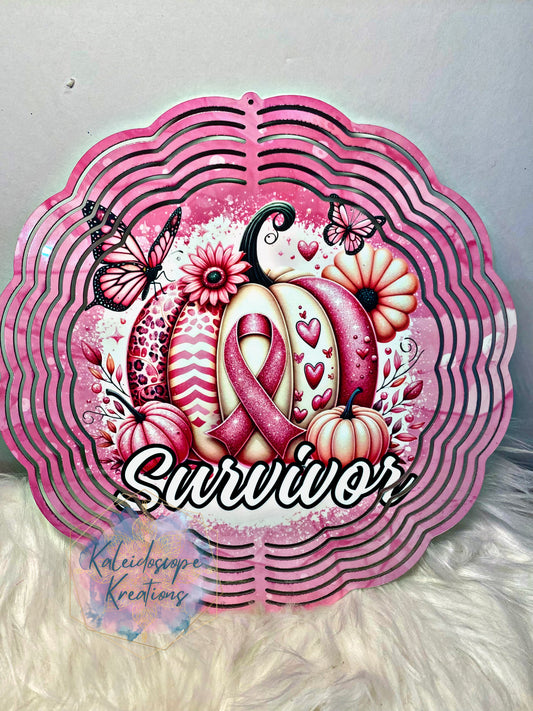 Breast Cancer Survivor Wind Spinner