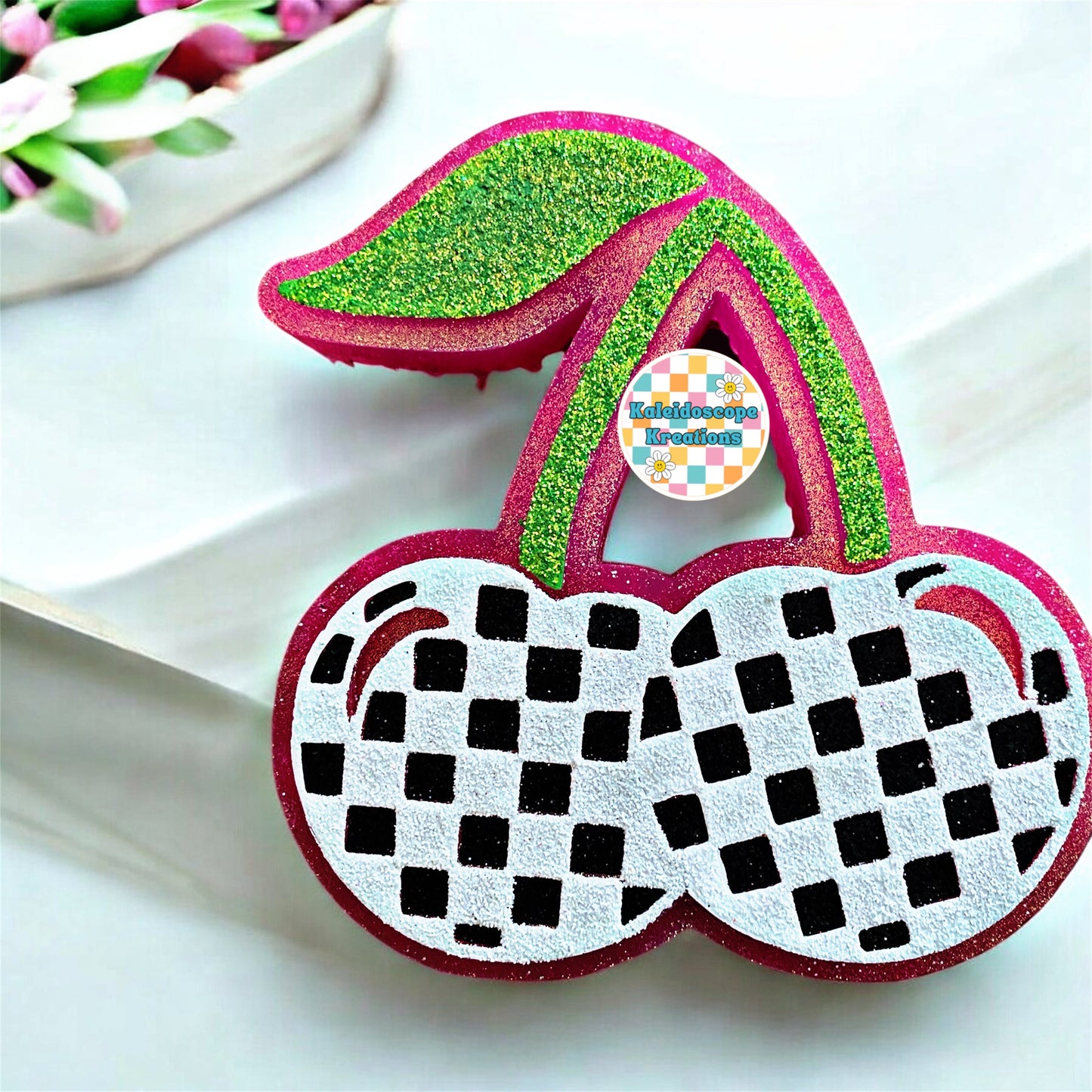 Checkered Cherries Car Freshener