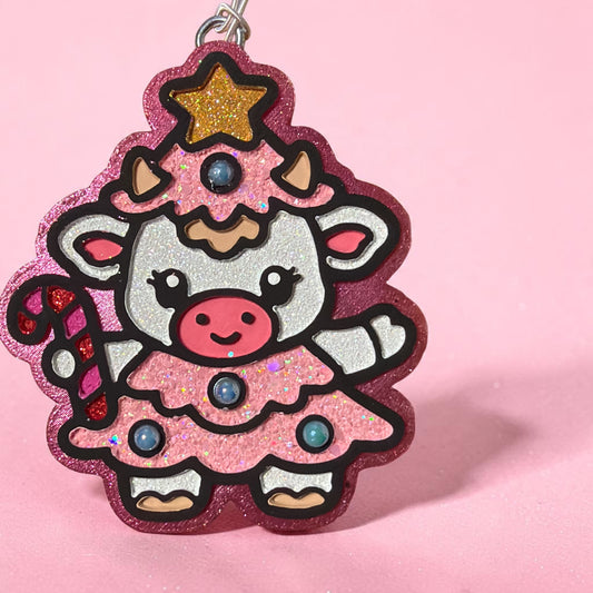 Cow Tree, Christmas, Car Freshener