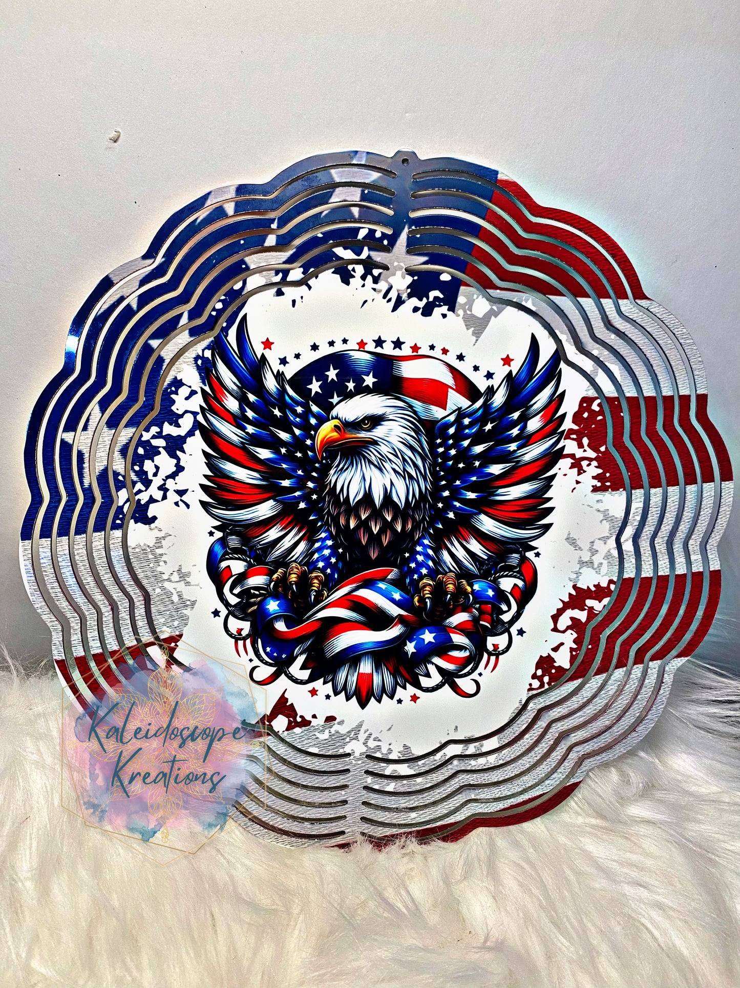 Patriotic Eagle Wind Spinner