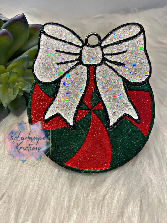 Peppermint Bow Ornament Freshener