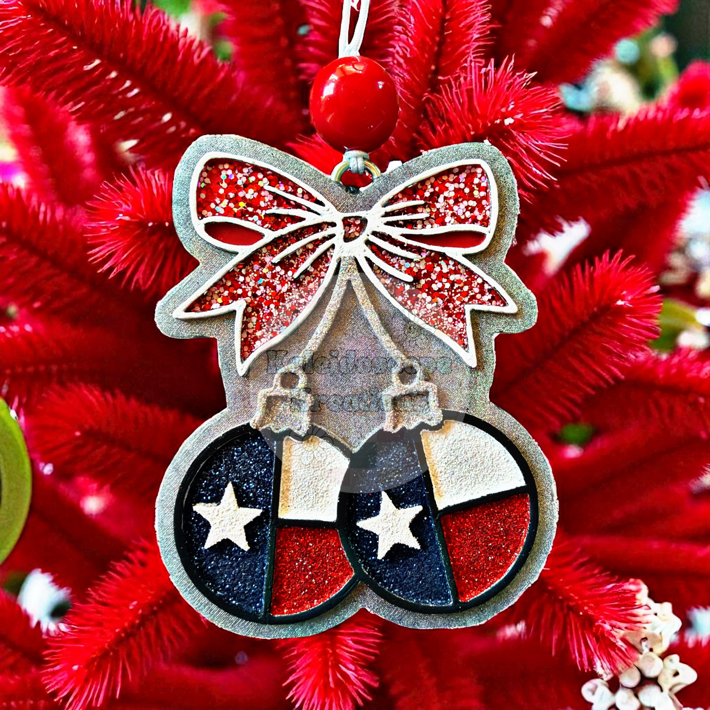 Texas Ornaments w/Bow Car Freshener
