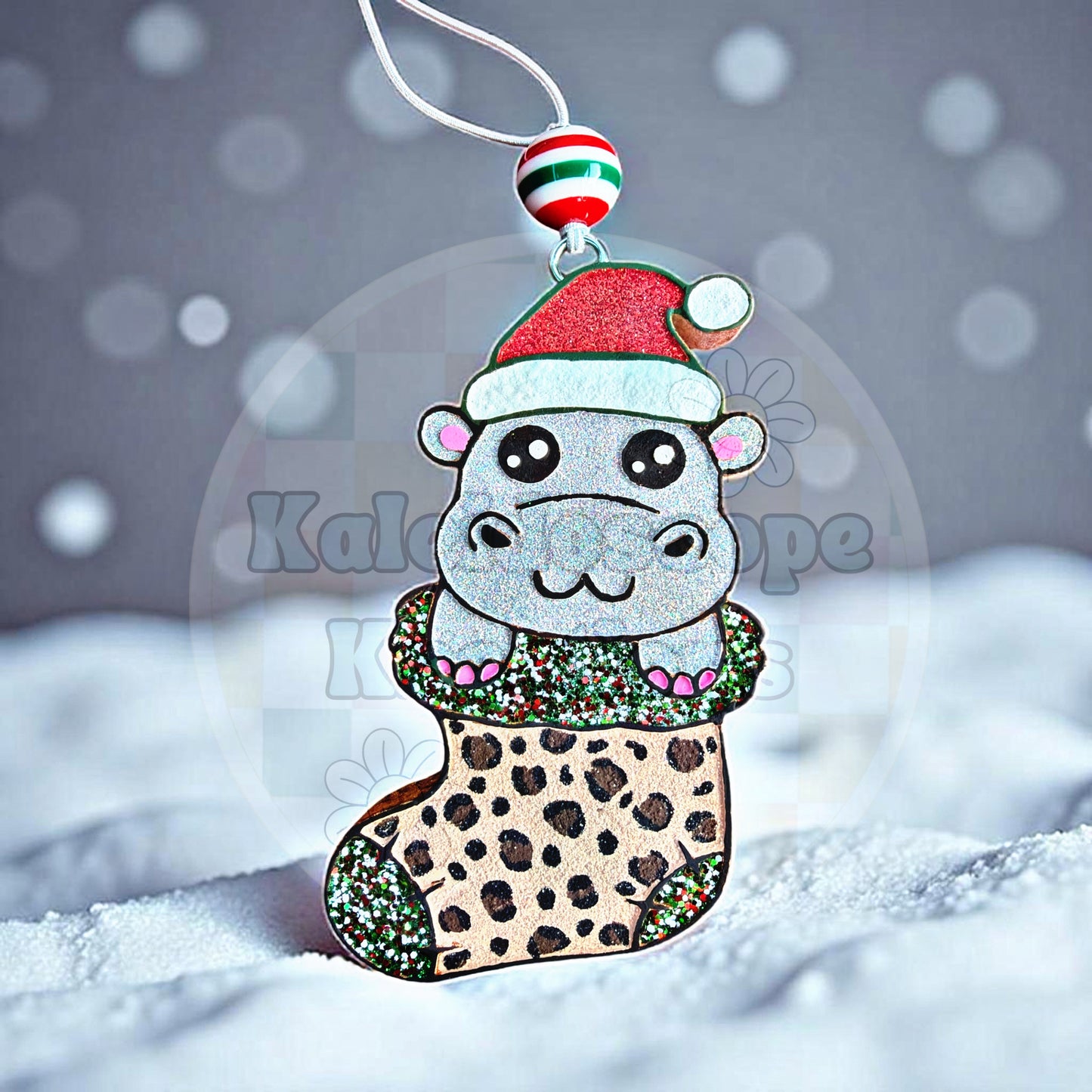Hippo In A Stocking Car Freshener