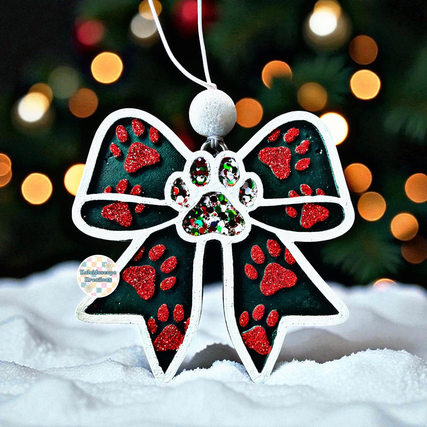 Dog Paw w/Bow Car Freshener