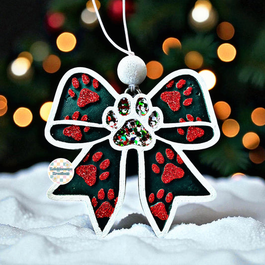 Dog Paw w/Bow Car Freshener