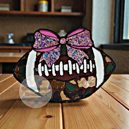 Camo Football w/Bow Car Freshener