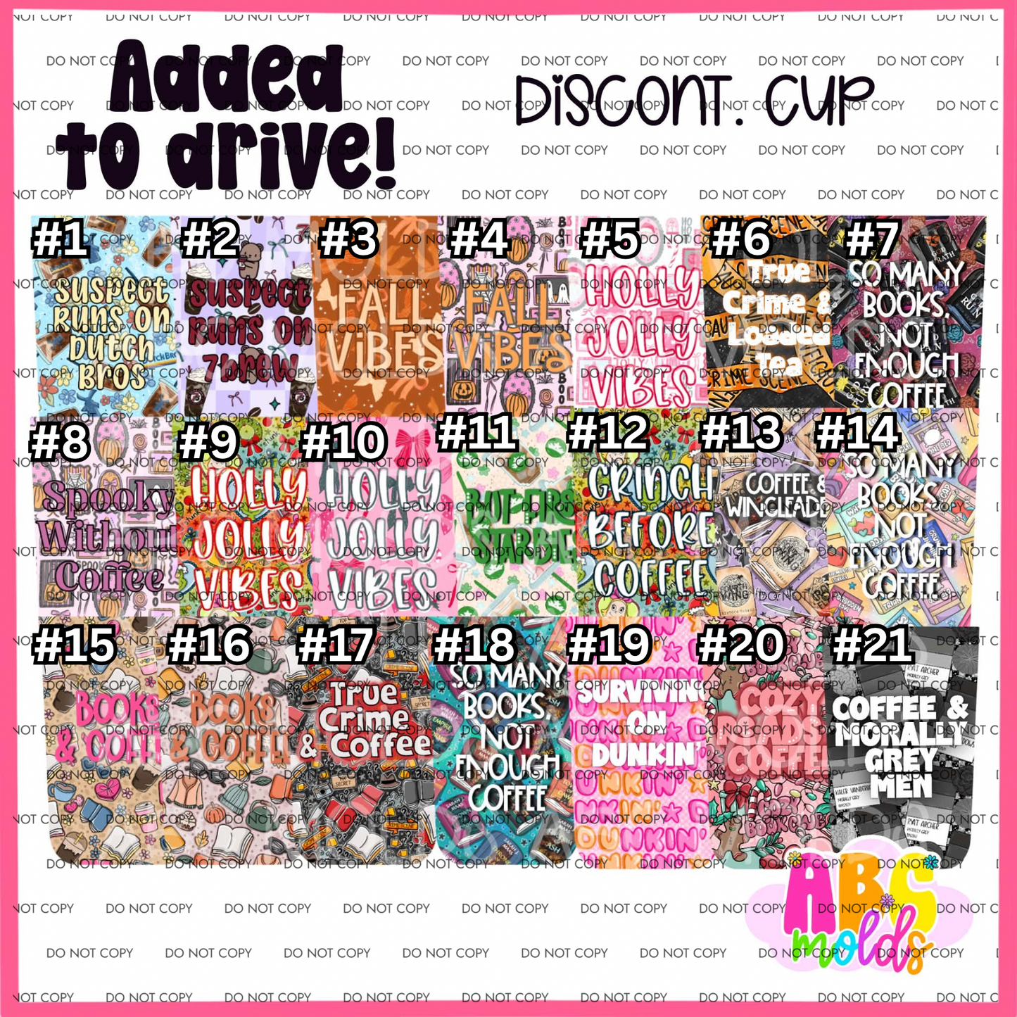 ABC COFFEE CUP CARDSTOCK