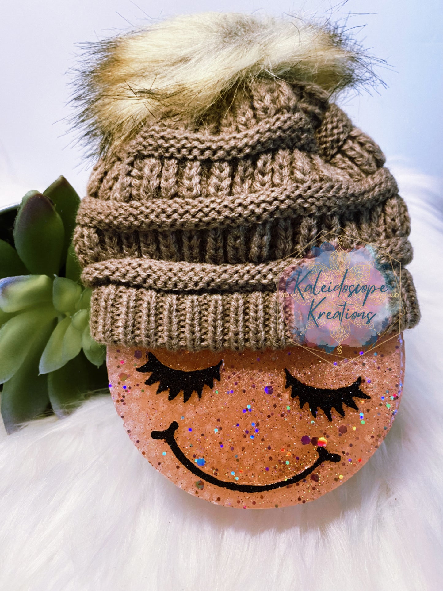 Smiley Eyelash Beanie Freshener