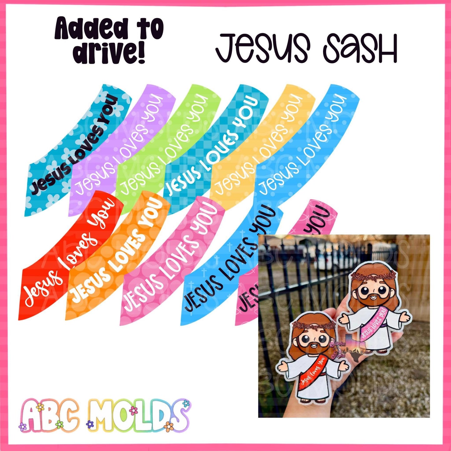 ABC JESUS SASH CARDSTOCK