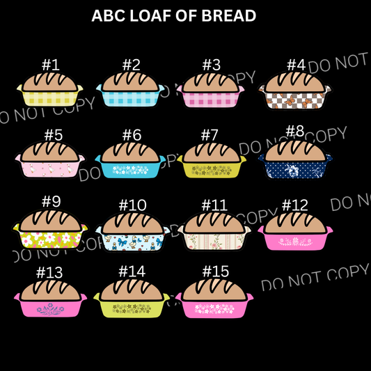 ABC LOAF OF BREAD CARDSTOCK