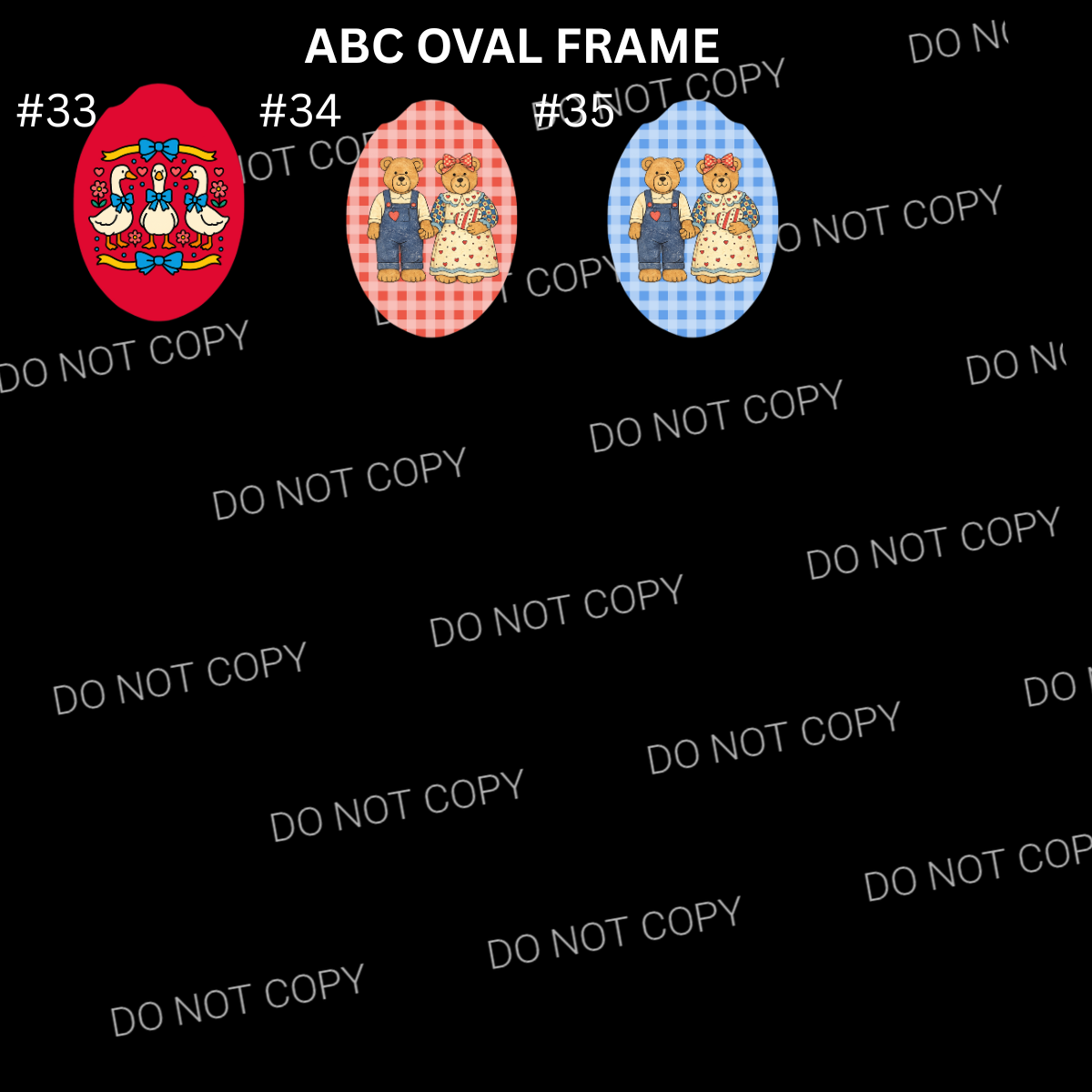 ABC OVAL FRAME CARDSTOCK