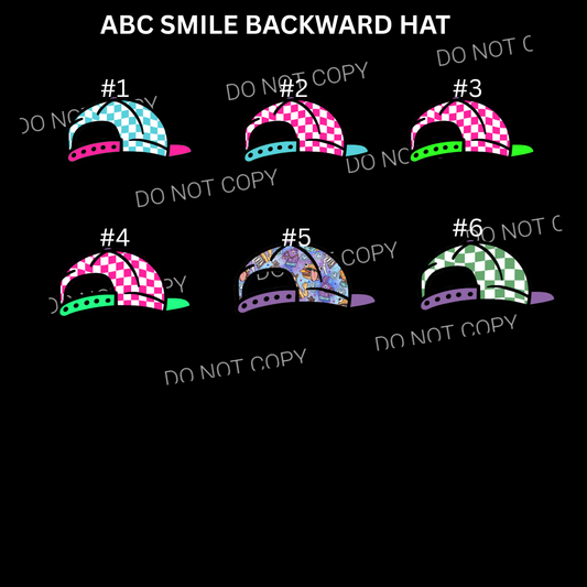 ABC SMILE BACKWARD HAT CARDSTOCK