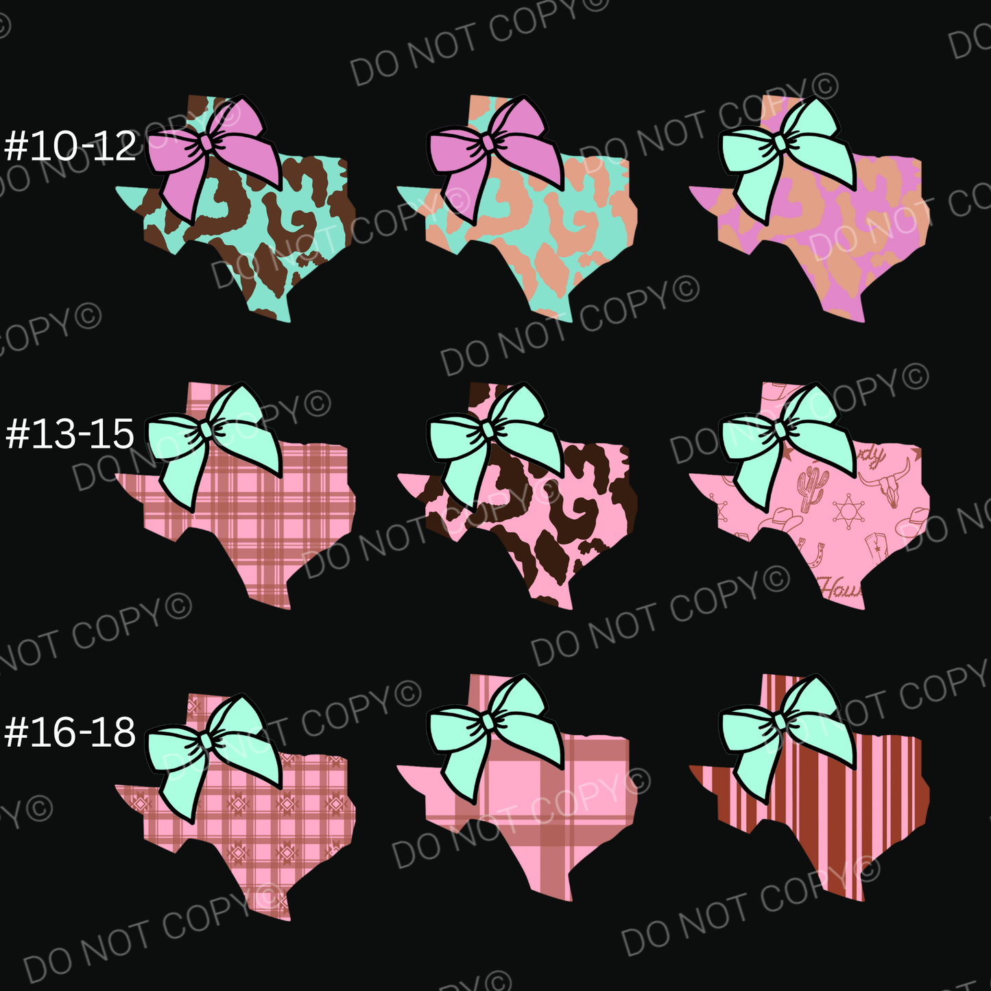 ABC Texas w/ Bow Cardstock