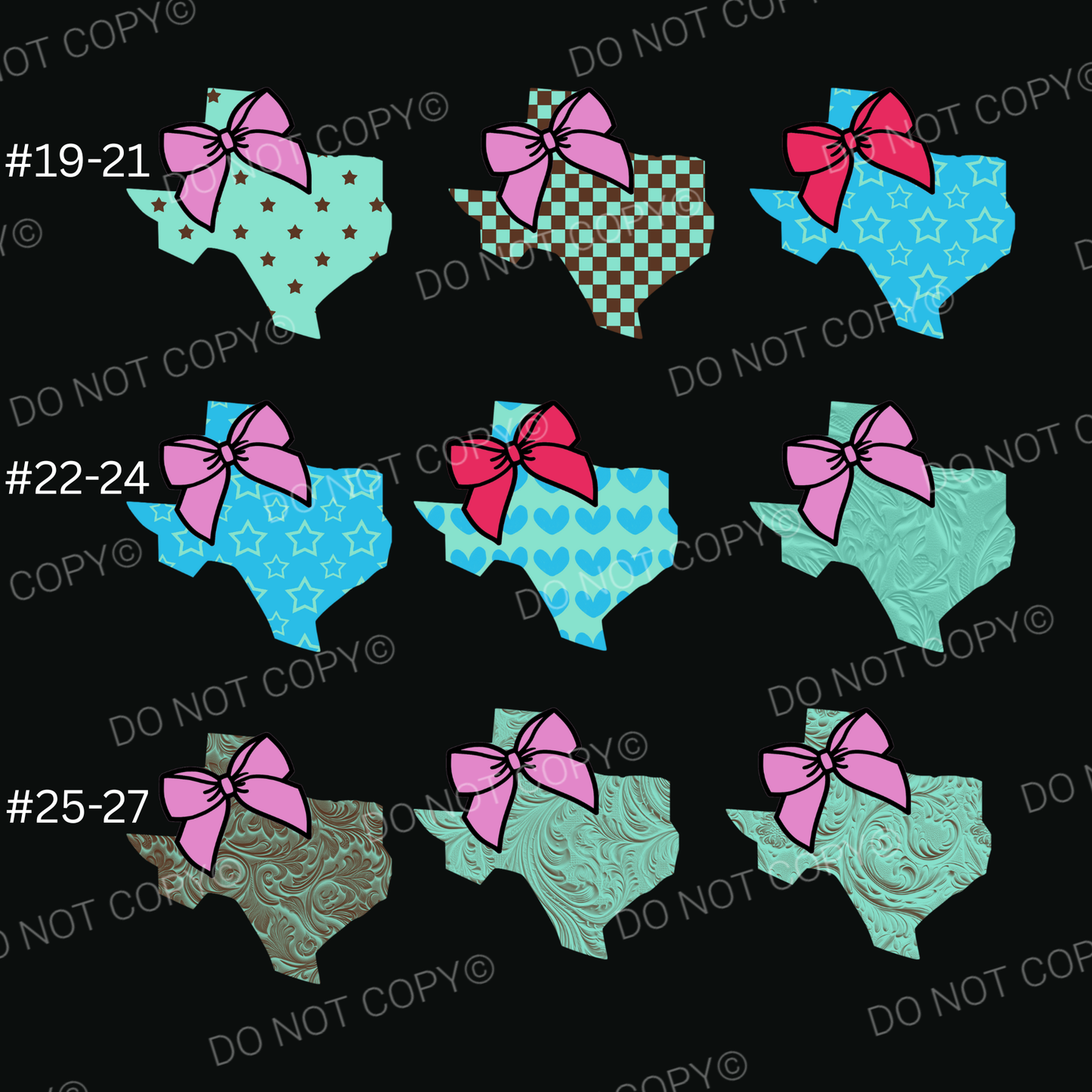 ABC Texas w/ Bow Cardstock