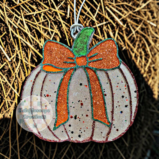 Pumpkin, Bow, Fall Car Freshener