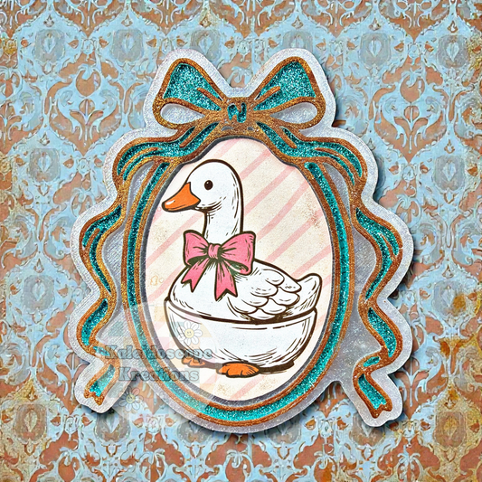 Vintage, Goose, Oval Frame Car Freshener