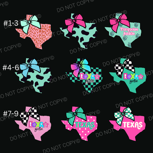 Texas w/ Bow Cardstock