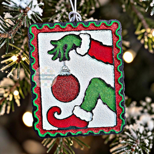 Stamp, Green, Ornament, Holiday Car Freshener